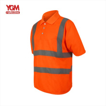 High visibility polo safety shirt reflective uniform shirt